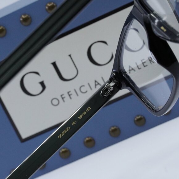 FINAL PRICE NEW GUCCI GG0692O 001 BLACK EYEGLASSES - Picture 6 of 9